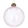 Lavender Christmas Bauble With Romantic Swirls