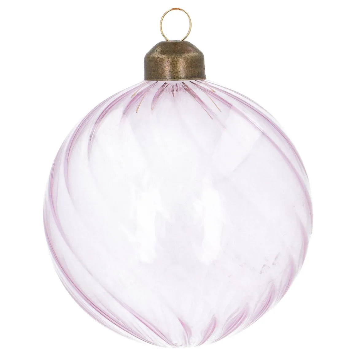 Lavender Christmas Bauble With Romantic Swirls