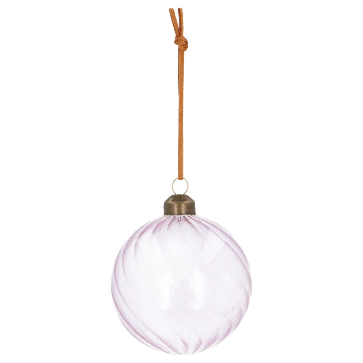 Lavender Christmas Bauble With Romantic Swirls
