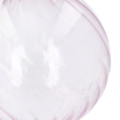 Lavender Christmas Bauble With Romantic Swirls