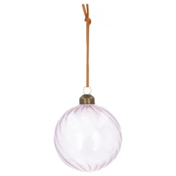 Lavender Christmas Bauble With Romantic Swirls