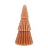 Layered Ochre Christmas Tree Candle