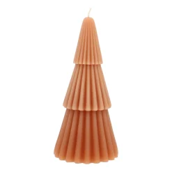 Layered Ochre Christmas Tree Candle