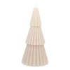 Layered Taupe Christmas Tree Candle