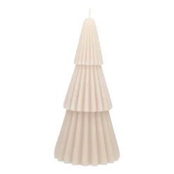 Layered Taupe Christmas Tree Candle