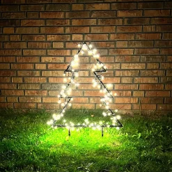 LED Christmas Tree | Warm White Light | Outdoor Use | Ground Spike | Timer | 75 Cm