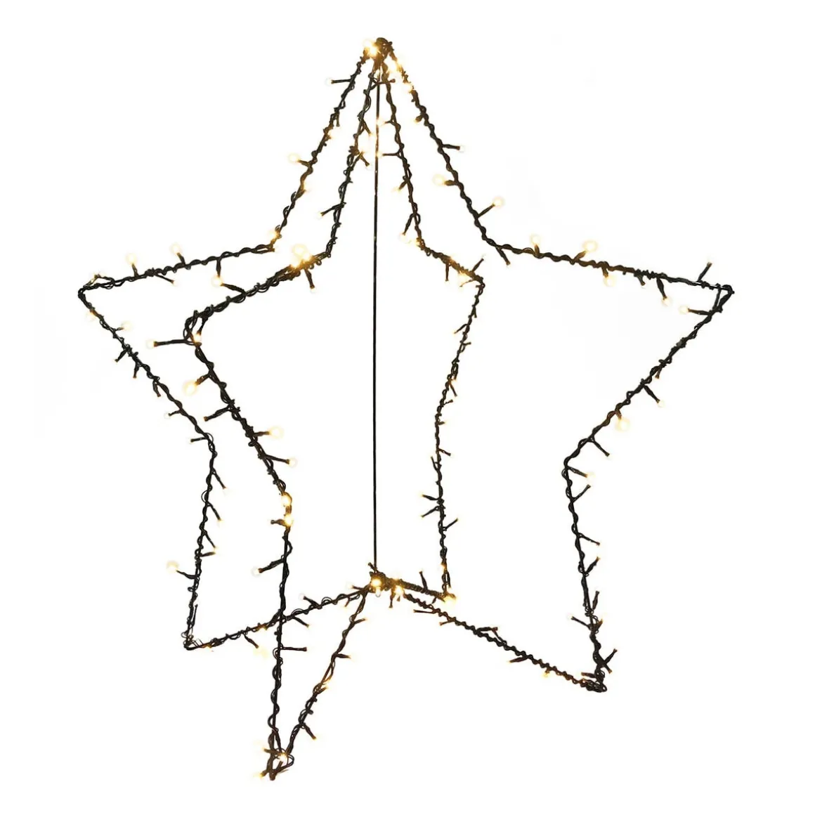 LED 3D Star | Warm White Light | Indoor & Outdoor Use | Timer | 80 Cm