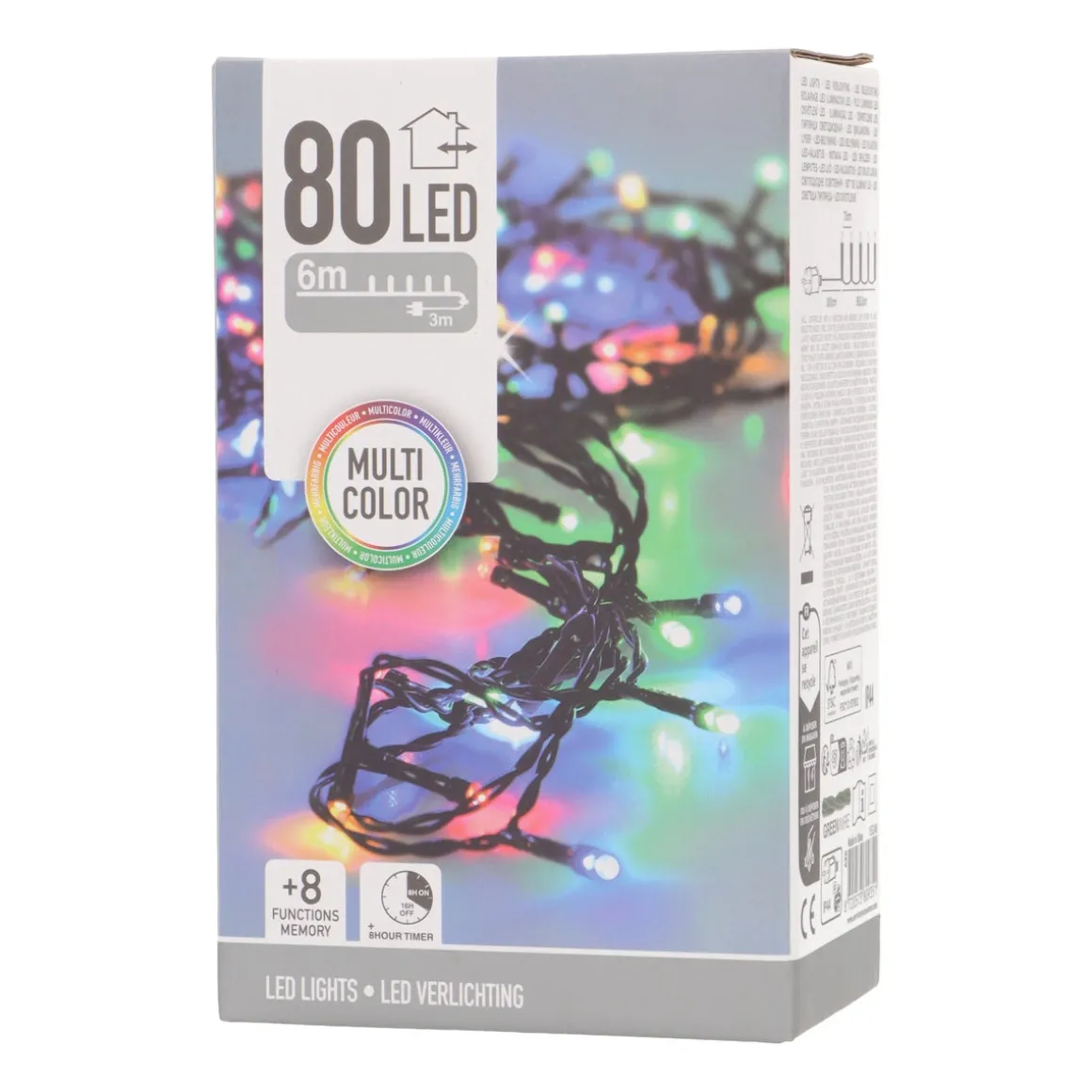 LED Lights With 80 Colorful Bulbs