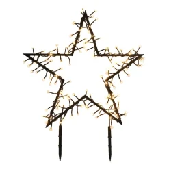 LED Star | Warm White Light | Outdoor Use | Ground Spike | Timer | 73 Cm