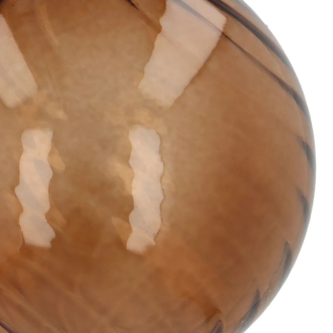 Light Brown Christmas Bauble With Natural Swirls