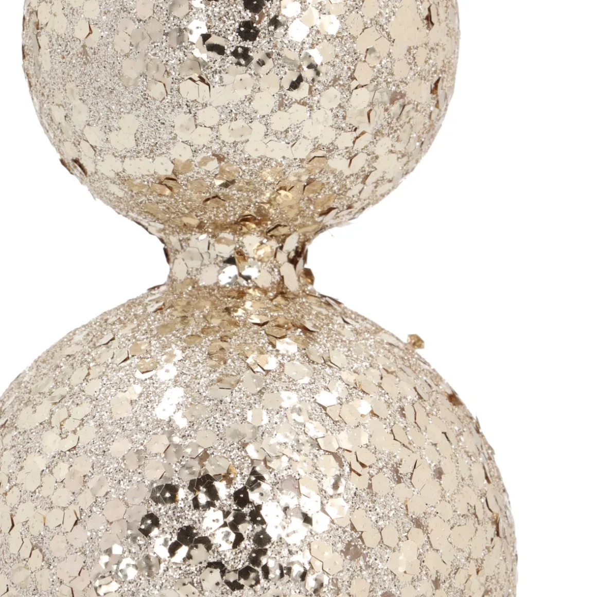 Light Gold Glass Glitter Tree Topper