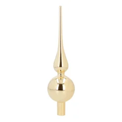 Light Gold Tree Topper | Shiny | Glass | 27 Cm