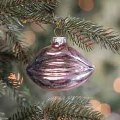 Light Pink Mouth Christmas Ornament