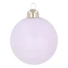Lilac Christmas Bauble With 'Frozen' Coating