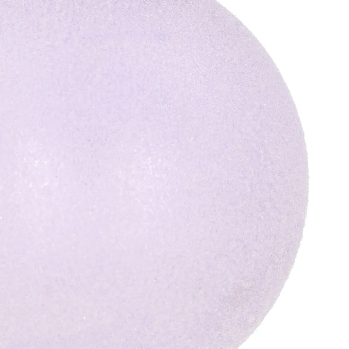 Lilac Christmas Bauble With 'Frozen' Coating
