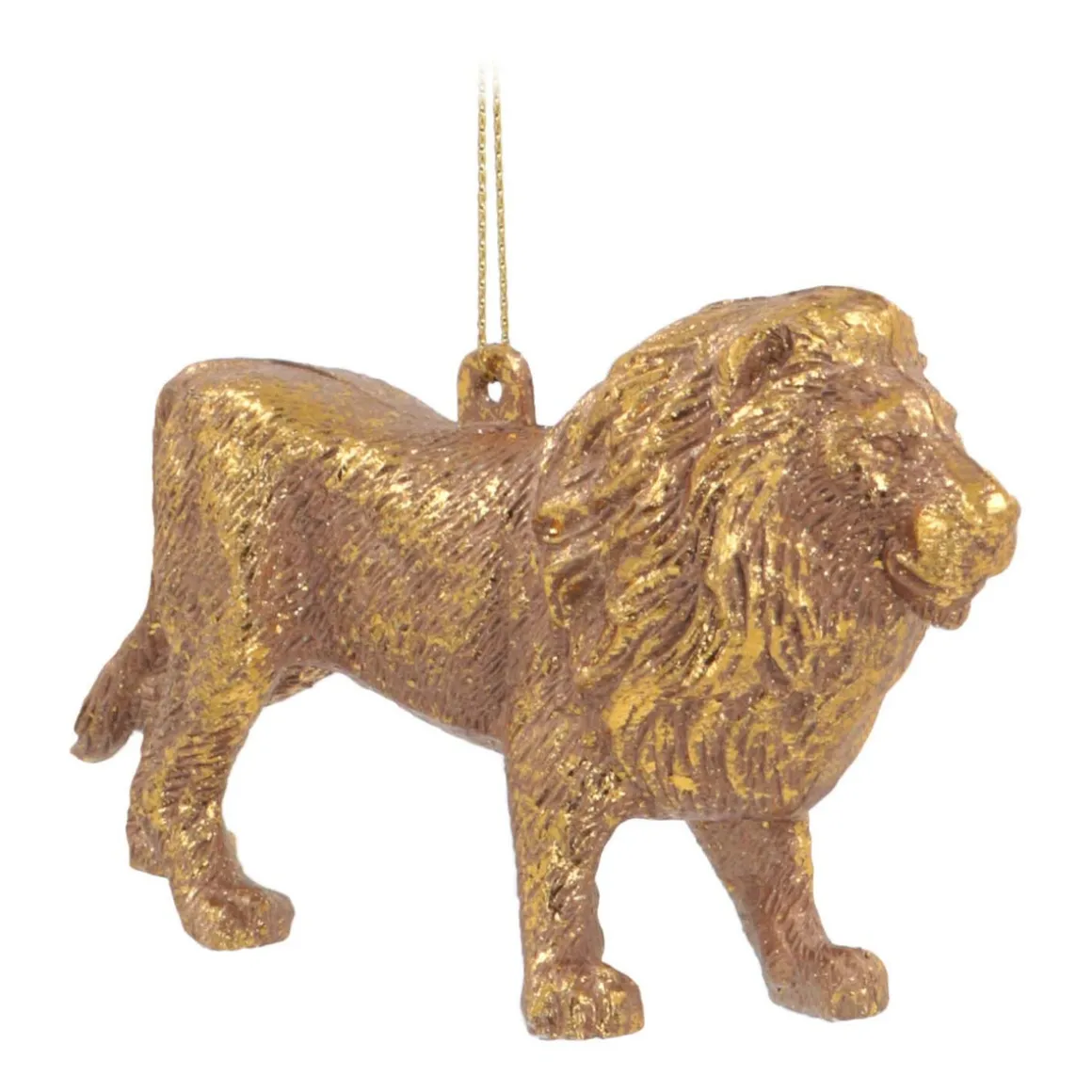 Lion Christmas Ornament | Gold | 12 Cm