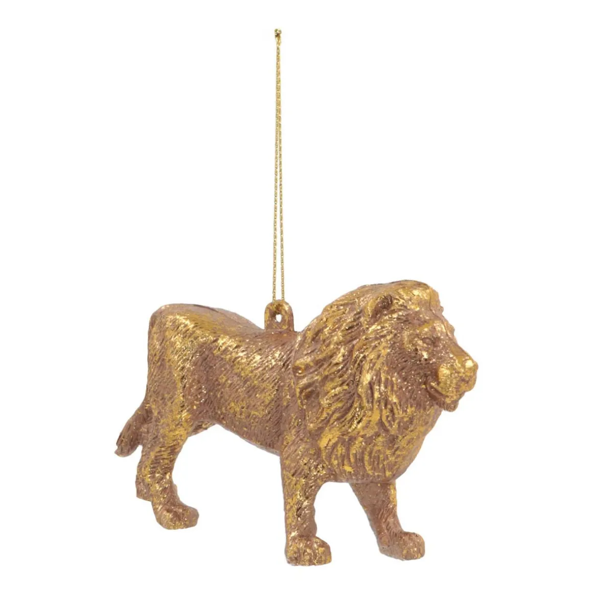 Lion Christmas Ornament | Gold | 12 Cm