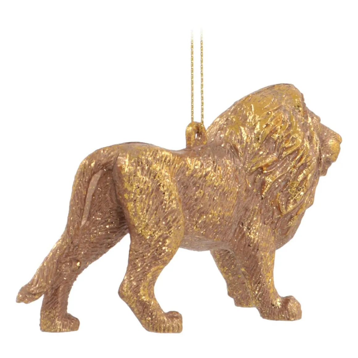 Lion Christmas Ornament | Gold | 12 Cm