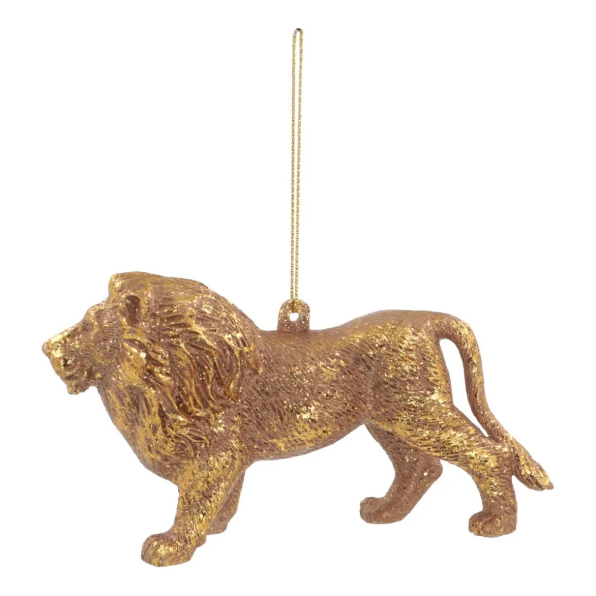 Lion Christmas Ornament | Gold | 12 Cm