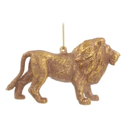 Lion Christmas Ornament | Gold | 12 Cm