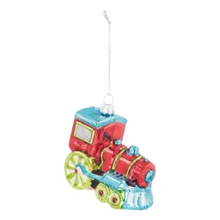 Locomotive Ornament | Glass | Red-Green | 10cm