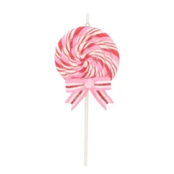 Lolly Christmas Ornament | Red-white-pink | Handmade | 16 Cm