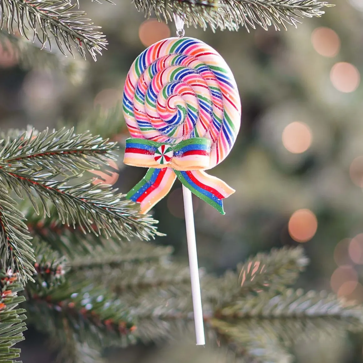Lolly Christmas Ornament | Multi-color | Handmade | 16 Cm