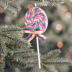 Lolly Christmas Ornament | Multi-color | Handmade | 16 Cm