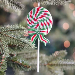 Lolly Christmas Ornament | Red-white-green | Handmade | 16 Cm