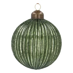 Luxurious Green Christmas Bauble With Lantern Relief