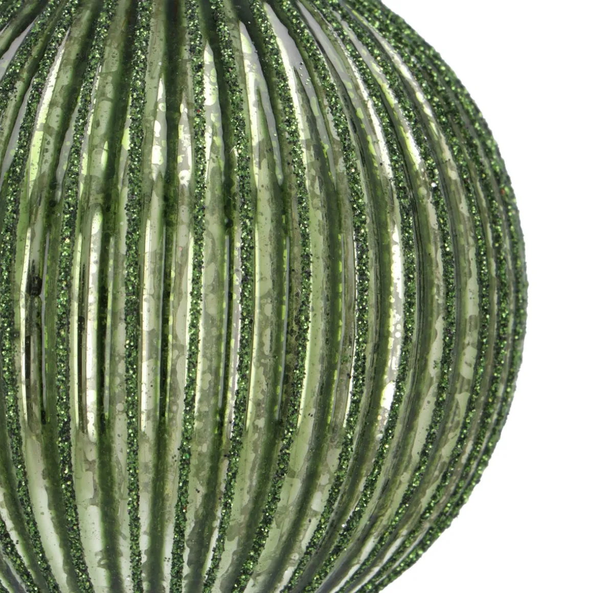 Luxurious Green Christmas Bauble With Lantern Relief