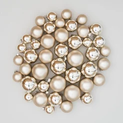 Luxurious Light Gold Bauble Set 44 Pieces In A Handy Box