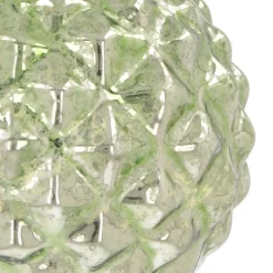 Luxury Antique Geometric Bauble | Glass | Green-Gold | 10cm