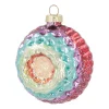Luxury Bauble With Reflector | Glass | Multi | 8cm