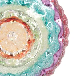 Luxury Bauble With Reflector | Glass | Multi | 8cm