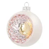 Luxury Bauble With Reflector | Glass | Silver | 8cm
