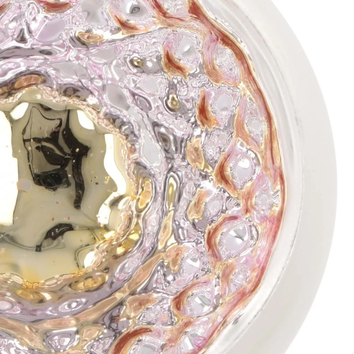 Luxury Bauble With Reflector | Glass | Silver | 8cm
