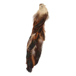 Luxury Bird On Clip | Light Gold | Real Feathers | 30cm