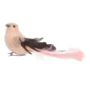 Luxury Bird On Clip | Pink | Real Feathers | 15cm