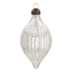 Luxury Christmas Bauble Icicle Shape | Antique-Champagne | Glass | 12cm