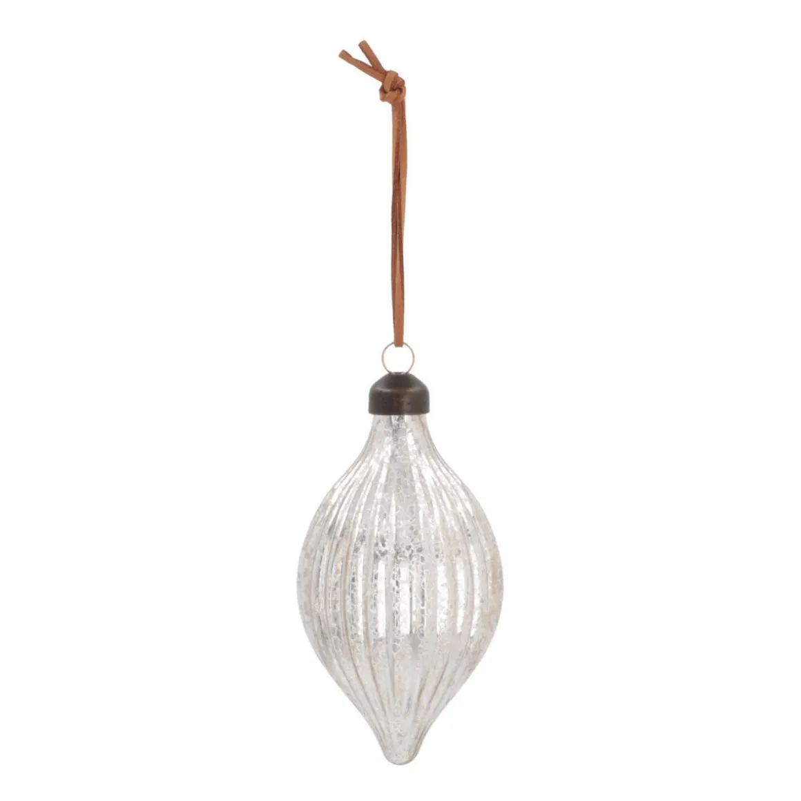 Luxury Christmas Bauble Icicle Shape | Antique-Champagne | Glass | 12cm