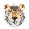 Luxury Christmas Hanger Tiger Head 10 Cm Brown