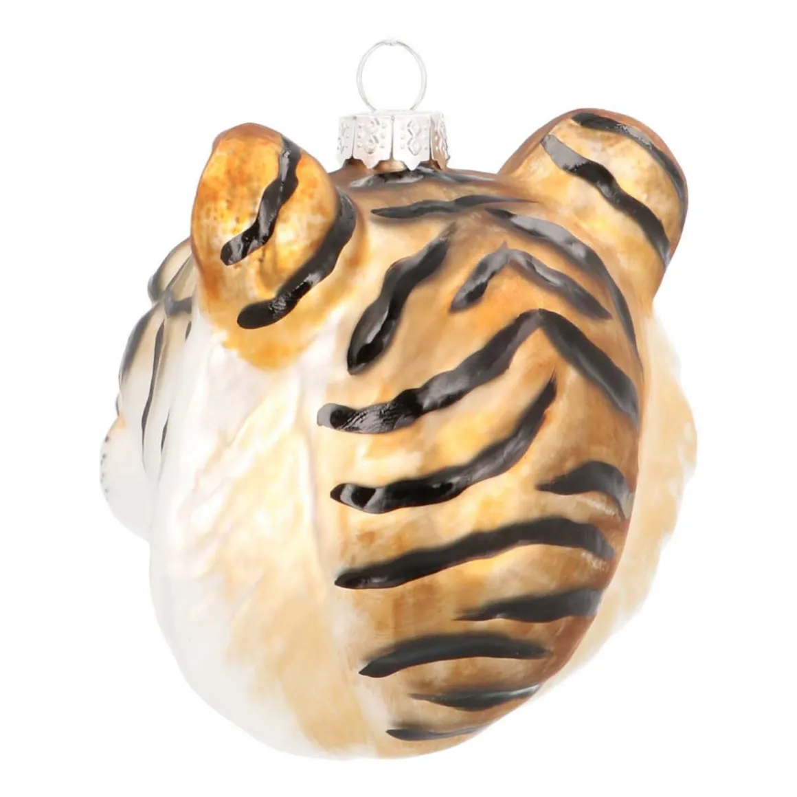 Luxury Christmas Hanger Tiger Head 10 Cm Brown