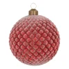 Luxury Glass Bauble Cone Look 10cm Dark Red