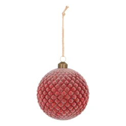 Luxury Glass Bauble Cone Look 10cm Dark Red