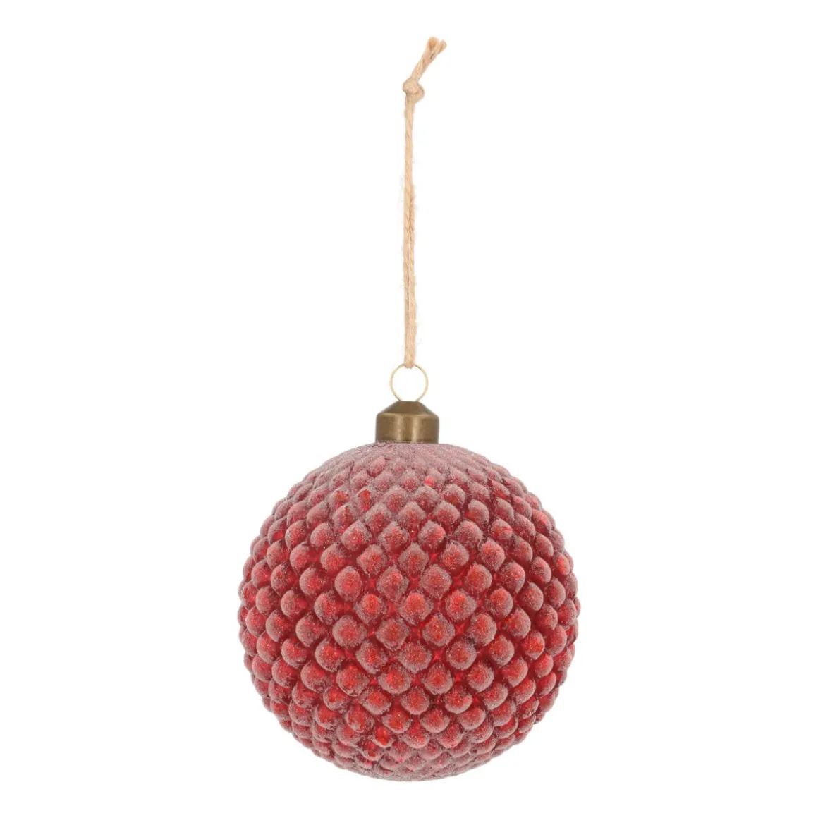 Luxury Glass Bauble Cone Look 10cm Dark Red