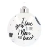 Luxury Glass Printed Christmas Babule 8 Cm ''I Love You To The Moon And Back''