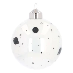 Luxury Glass Printed Christmas Babule 8 Cm ''I Love You To The Moon And Back''