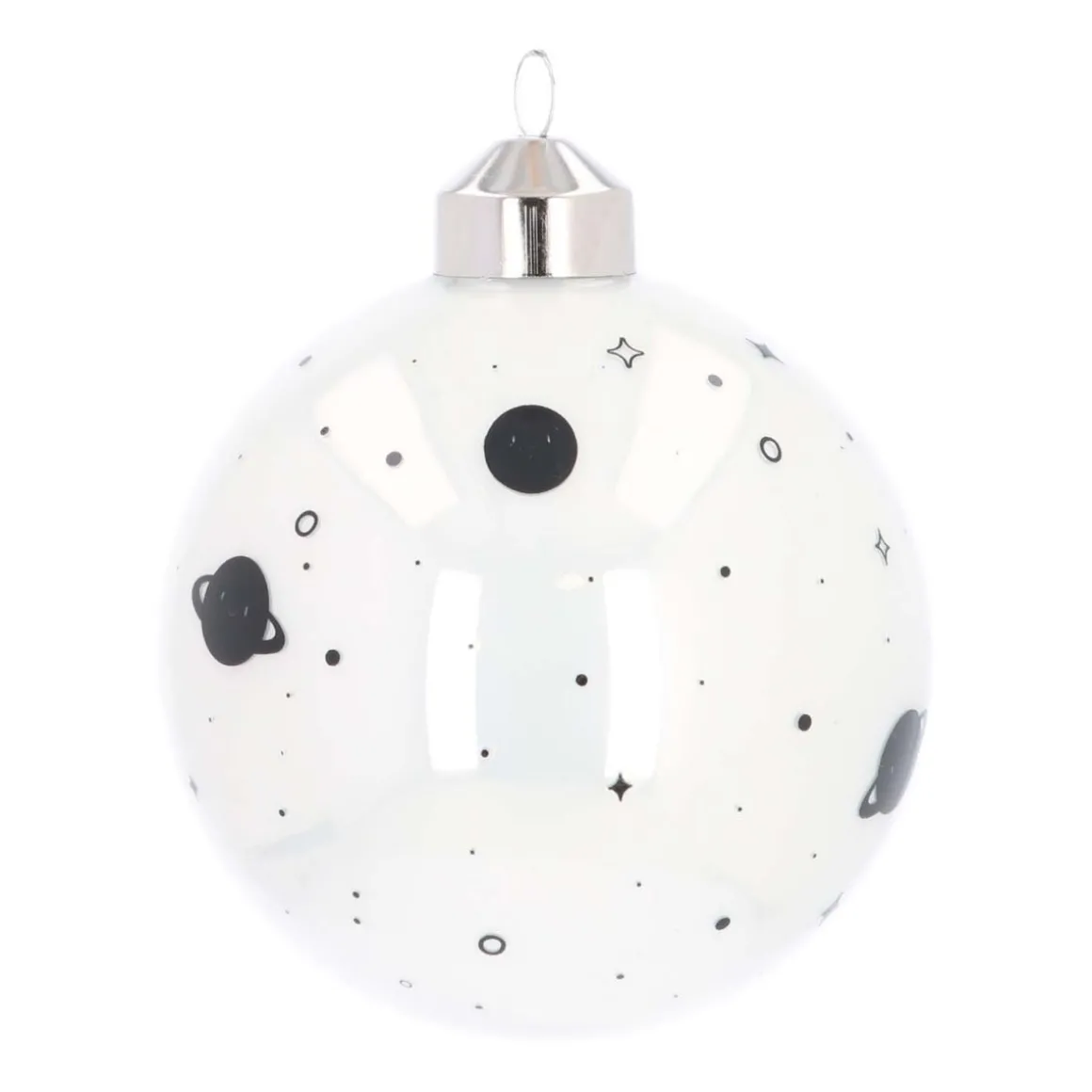 Luxury Glass Printed Christmas Babule 8 Cm ''I Love You To The Moon And Back''