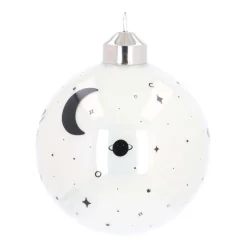 Luxury Glass Printed Christmas Babule 8 Cm ''I Love You To The Moon And Back''